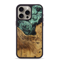 iPhone 15 Pro Max Wood Phone Case - Alia (Green, 730753)