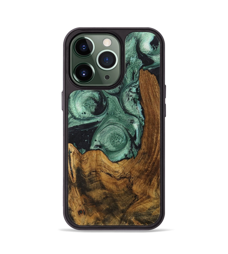 iPhone 13 Pro Wood Phone Case - Teresa (Green, 730754)