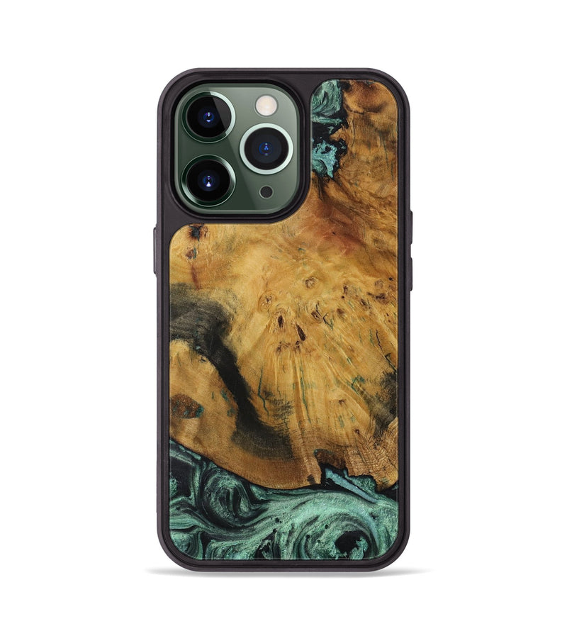 iPhone 13 Pro Wood Phone Case - Cynthia (Green, 730755)