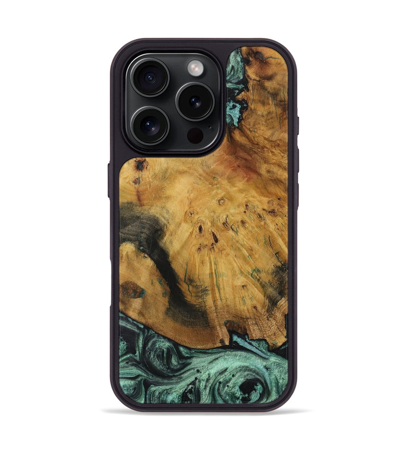 iPhone 16 Pro Wood Phone Case - Cynthia (Green, 730755)