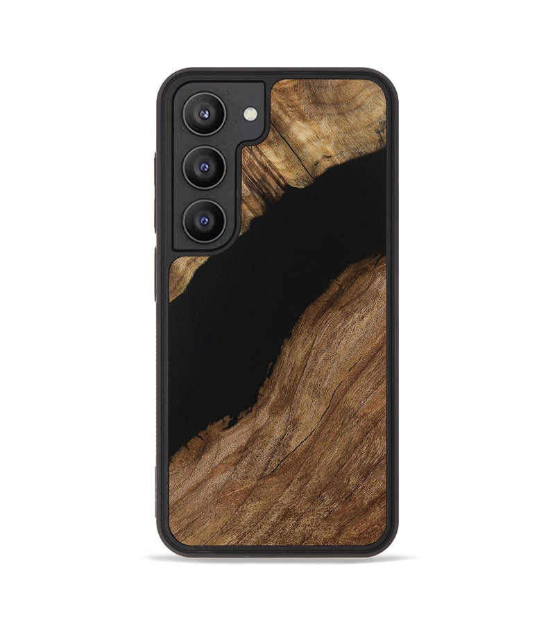 Galaxy S23 Wood Phone Case - Justino (Pure Black, 730761)