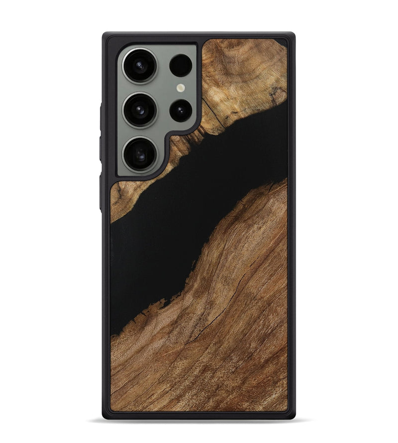 Galaxy S24 Ultra Wood Phone Case - Justino (Pure Black, 730761)