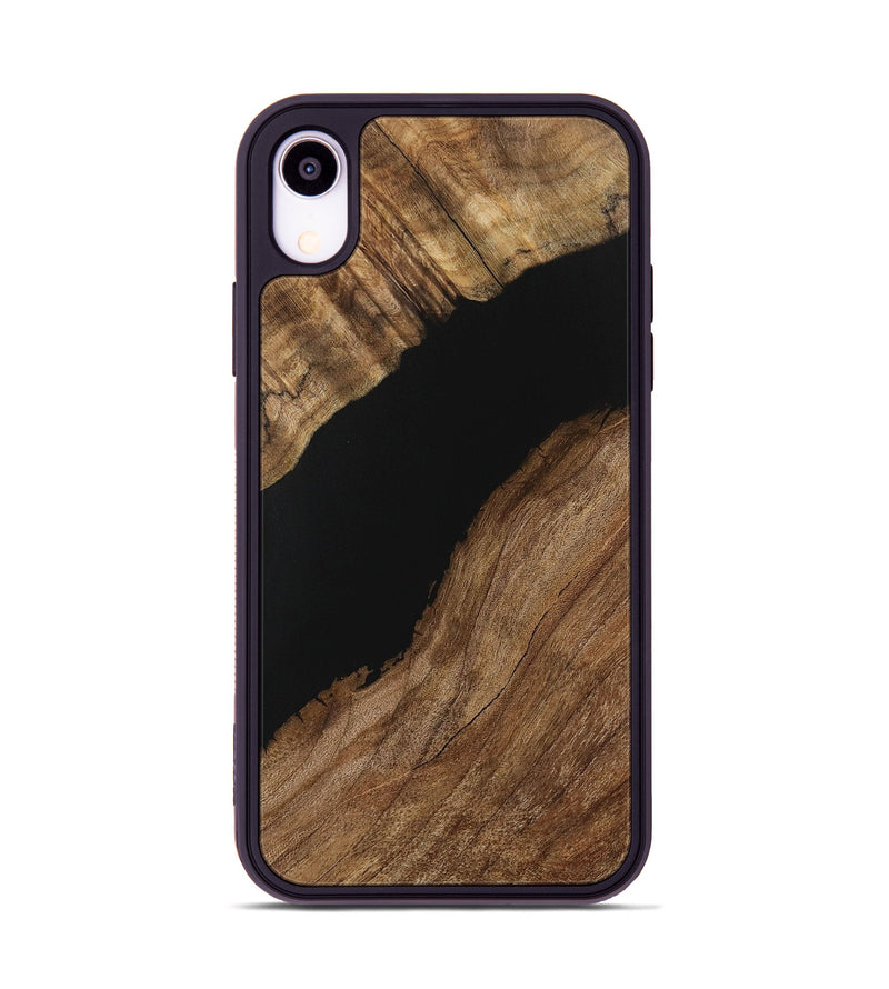 iPhone Xr Wood Phone Case - Justino (Pure Black, 730761)