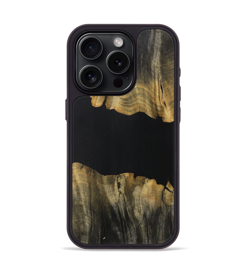 iPhone 15 Pro Wood Phone Case - Neala (Pure Black, 730762)