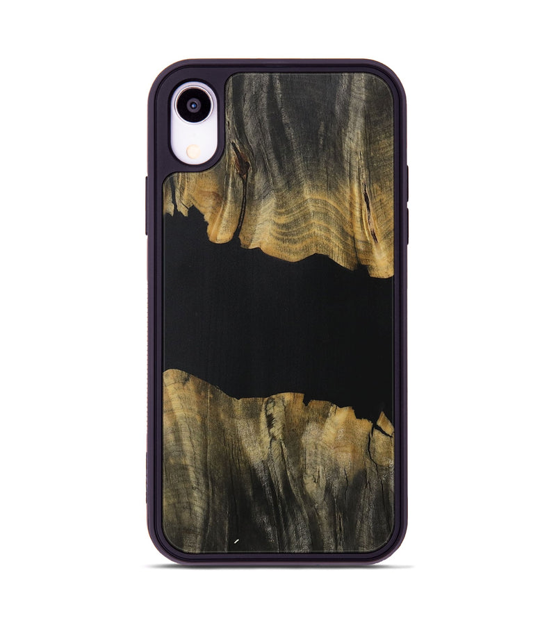 iPhone Xr Wood Phone Case - Neala (Pure Black, 730762)