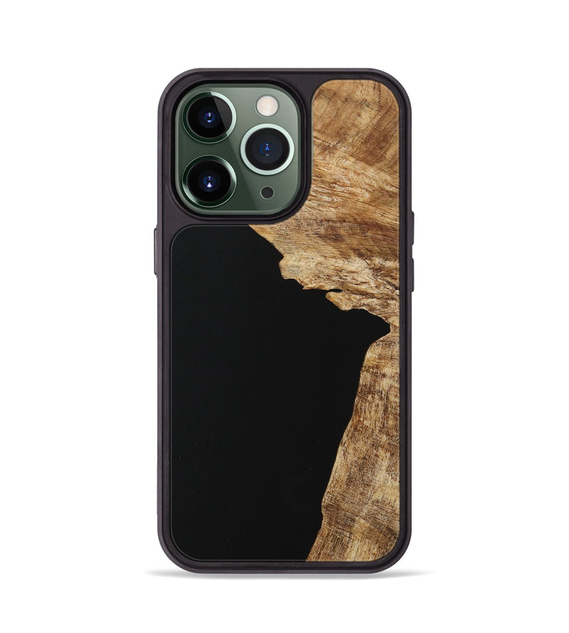 iPhone 13 Pro Wood Phone Case - Naser (Pure Black, 730763)