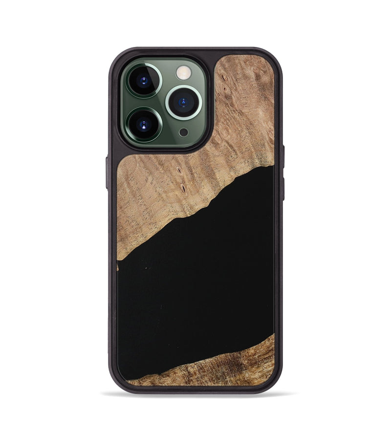 iPhone 13 Pro Wood Phone Case - Illya (Pure Black, 730764)