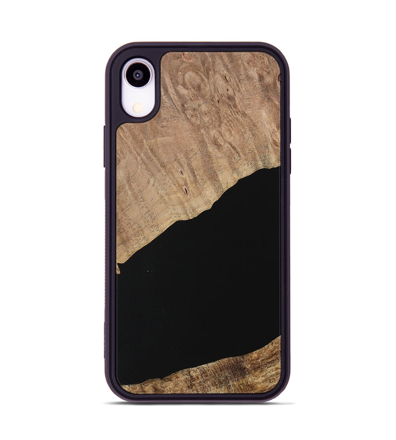 iPhone Xr Wood Phone Case - Illya (Pure Black, 730764)