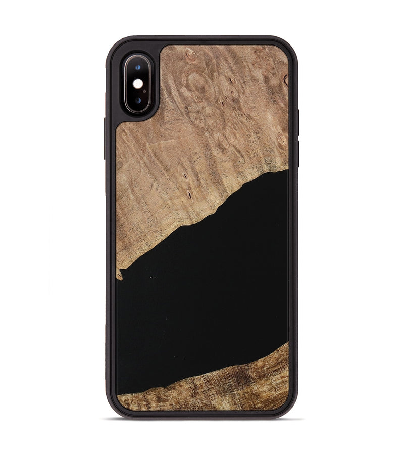 iPhone Xs Max Wood Phone Case - Illya (Pure Black, 730764)