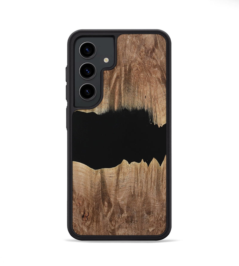 Galaxy S24 Wood Phone Case - Electa (Pure Black, 730765)