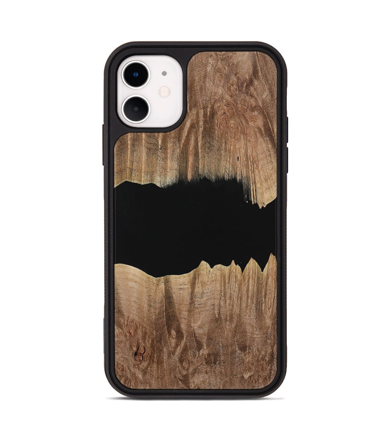 iPhone 11 Wood Phone Case - Electa (Pure Black, 730765)