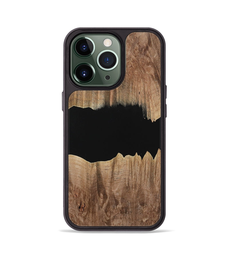 iPhone 13 Pro Wood Phone Case - Electa (Pure Black, 730765)