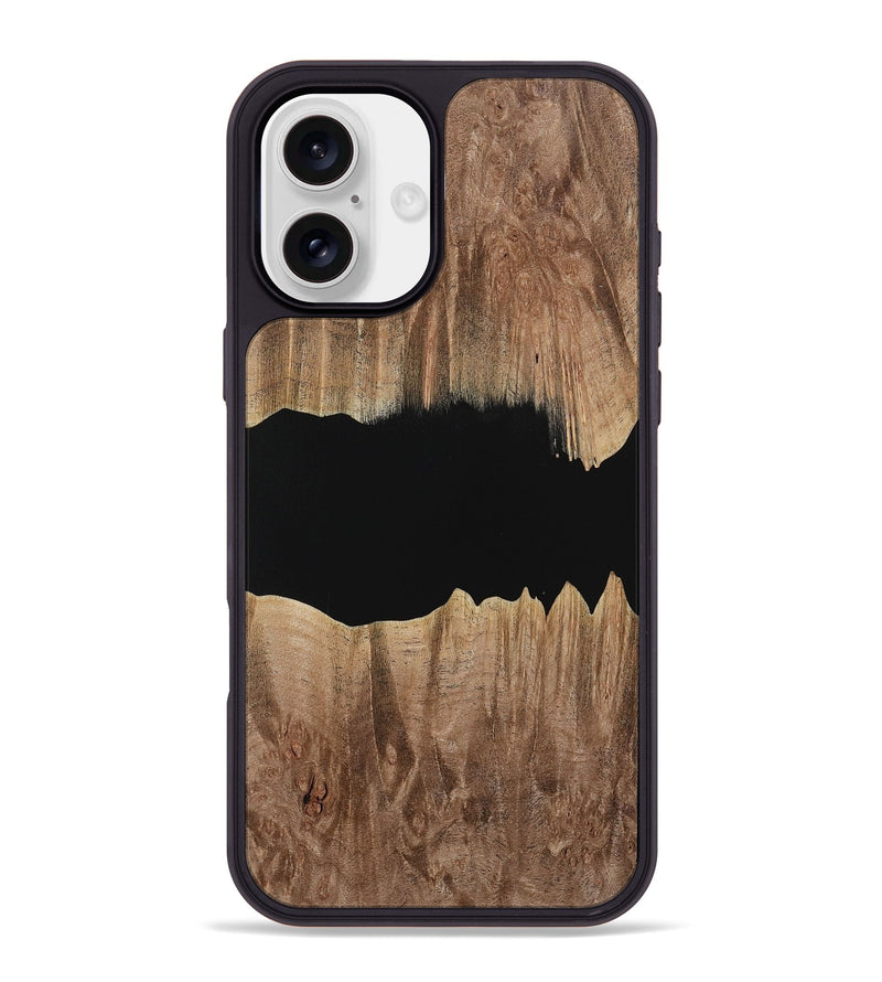 iPhone 16 Plus Wood Phone Case - Electa (Pure Black, 730765)