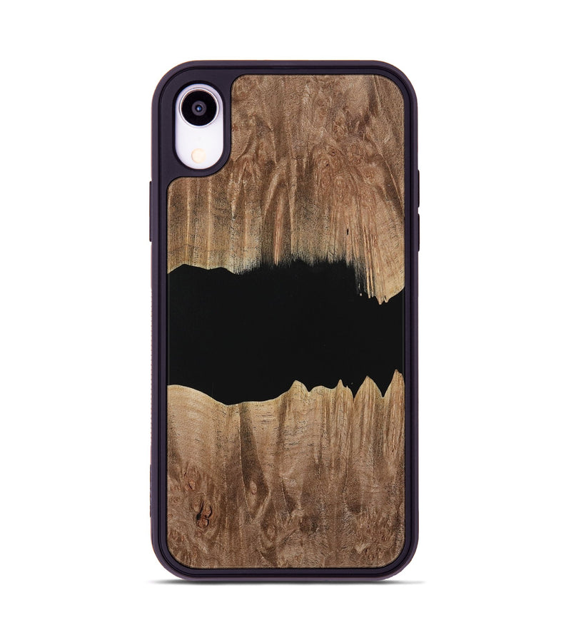 iPhone Xr Wood Phone Case - Electa (Pure Black, 730765)