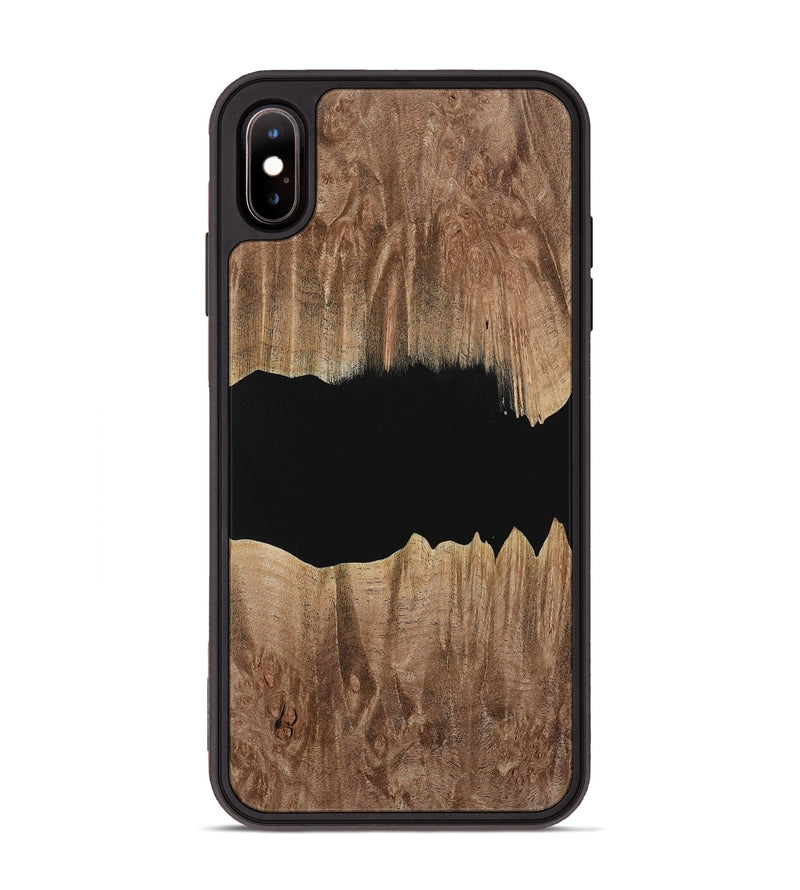 iPhone Xs Max Wood Phone Case - Electa (Pure Black, 730765)