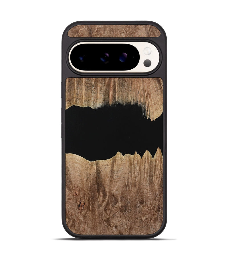 Pixel 9 Wood Phone Case - Electa (Pure Black, 730765)