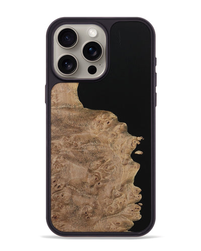 iPhone 15 Pro Max Wood Phone Case - Rysa (Pure Black, 730766)