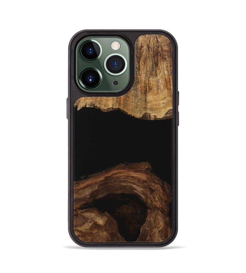 iPhone 13 Pro Wood Phone Case - Kaitlyn (Pure Black, 730767)