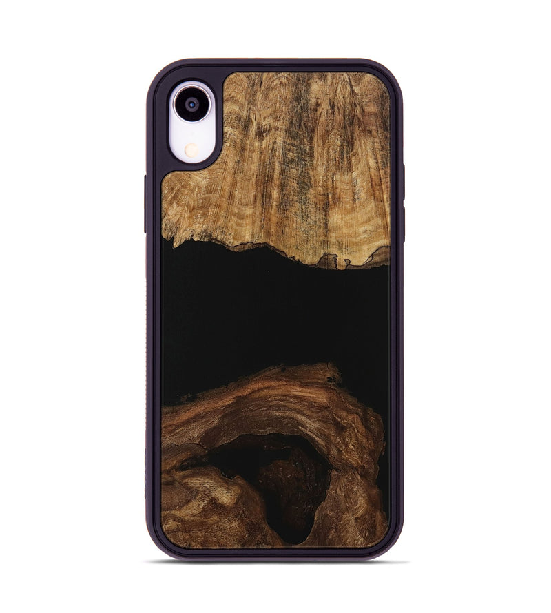 iPhone Xr Wood Phone Case - Kaitlyn (Pure Black, 730767)