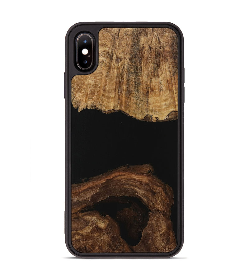 iPhone Xs Max Wood Phone Case - Kaitlyn (Pure Black, 730767)