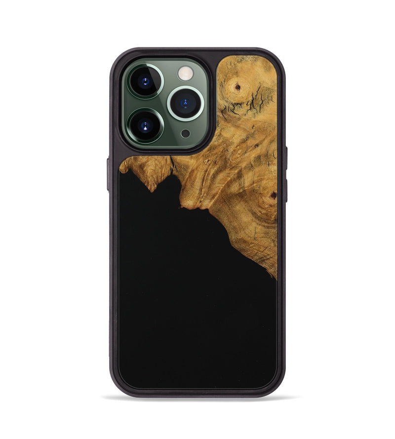 iPhone 13 Pro Wood Phone Case - Erla (Pure Black, 730768)