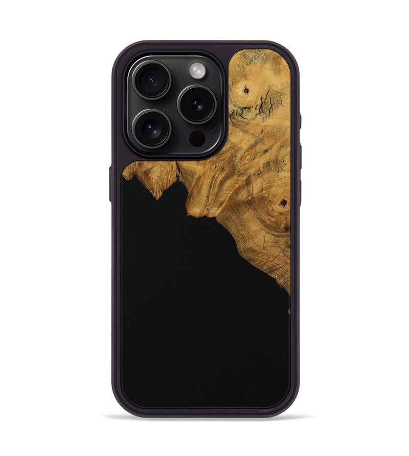 iPhone 15 Pro Wood Phone Case - Erla (Pure Black, 730768)