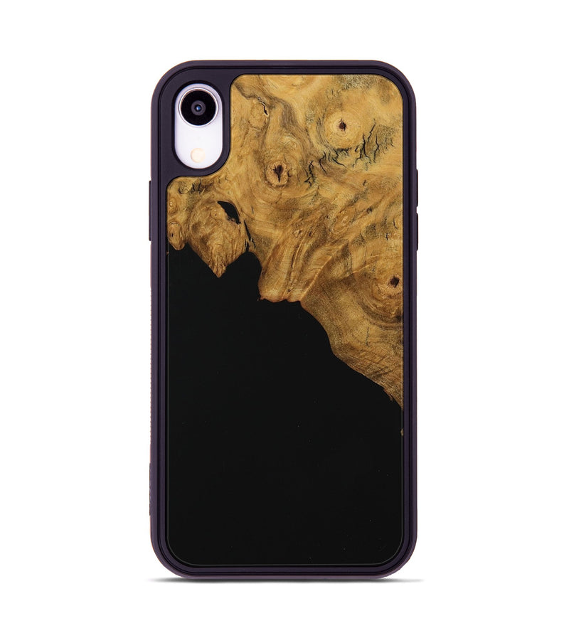 iPhone Xr Wood Phone Case - Erla (Pure Black, 730768)