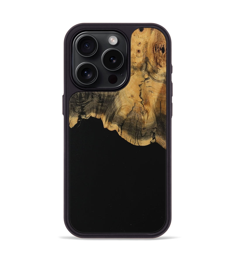 iPhone 15 Pro Wood Phone Case - Raynard (Pure Black, 730780)