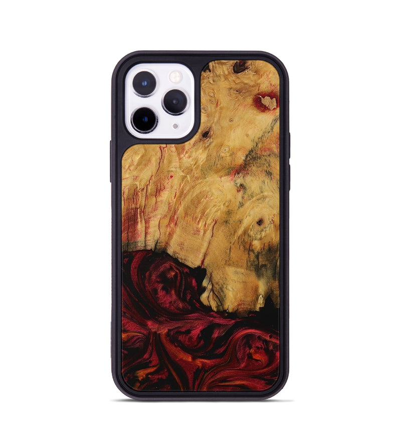 iPhone 11 Pro Wood Phone Case - Paqs (Red, 730782)