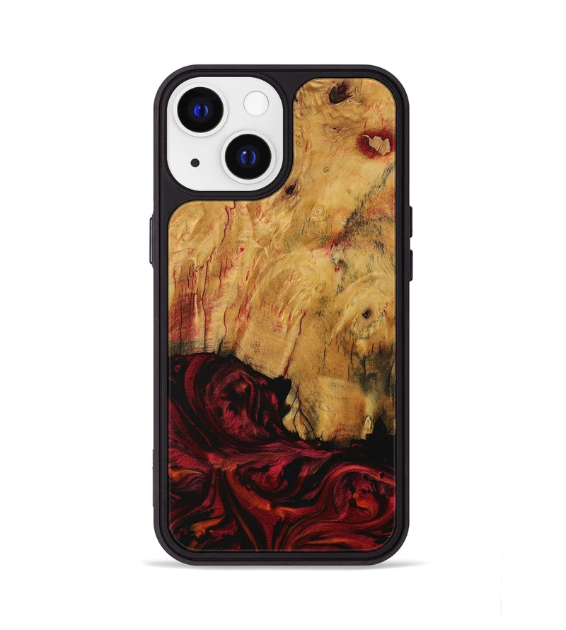 iPhone 13 Wood Phone Case - Paqs (Red, 730782)