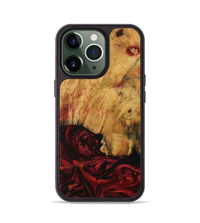 iPhone 13 Pro Wood Phone Case - Paqs (Red, 730782)