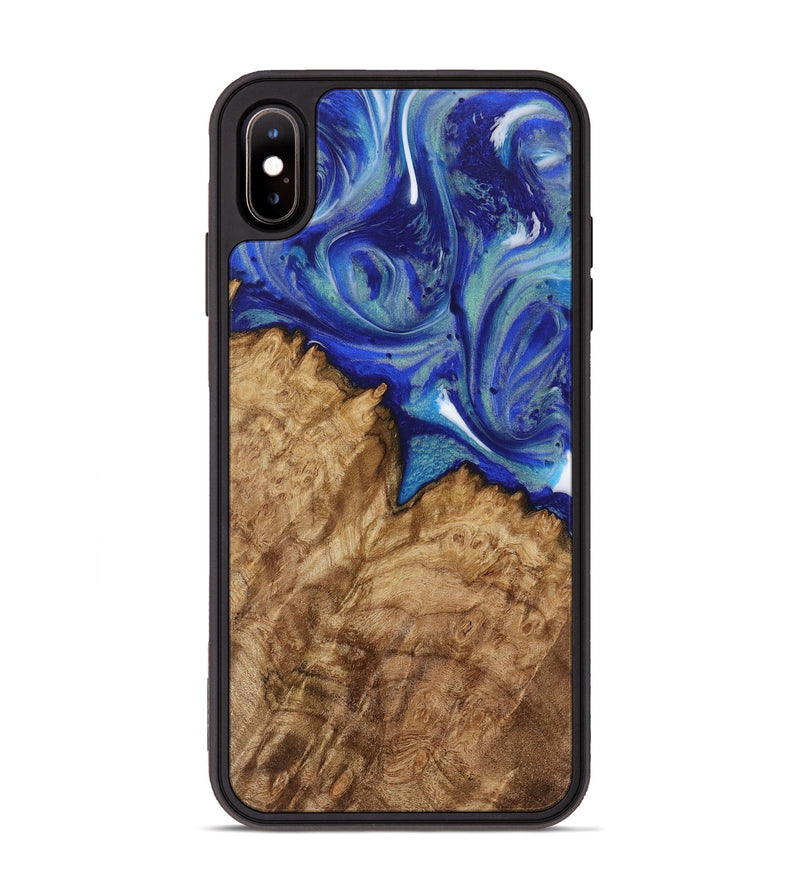 iPhone Xs Max Wood Phone Case - Spring (Blue, 730787)