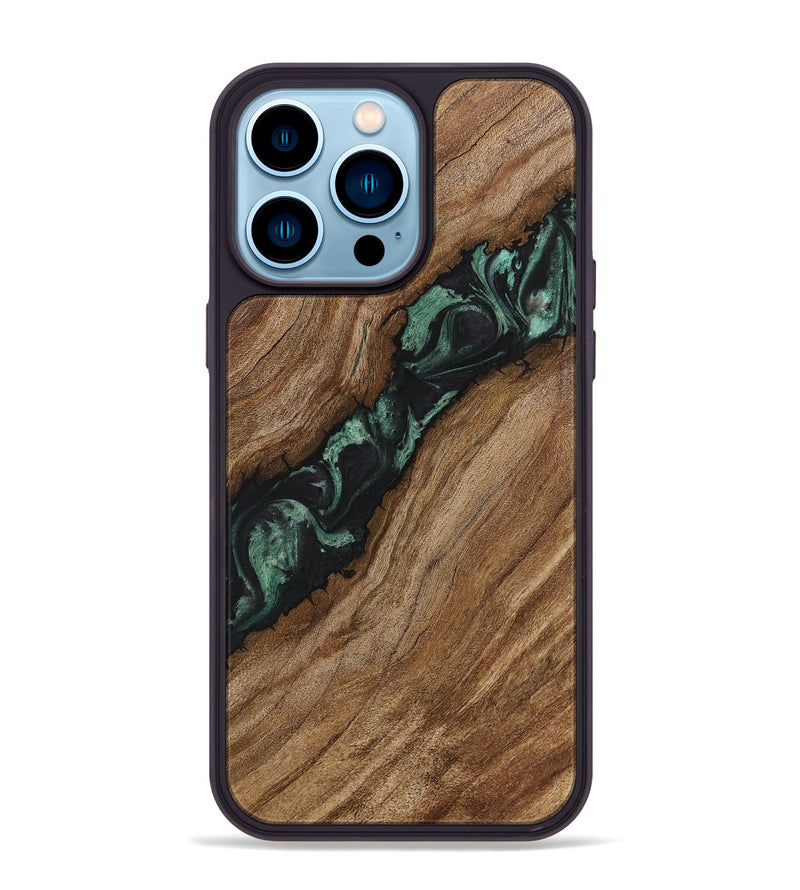 iPhone 14 Pro Max Wood Phone Case - Vander (Green, 730788)