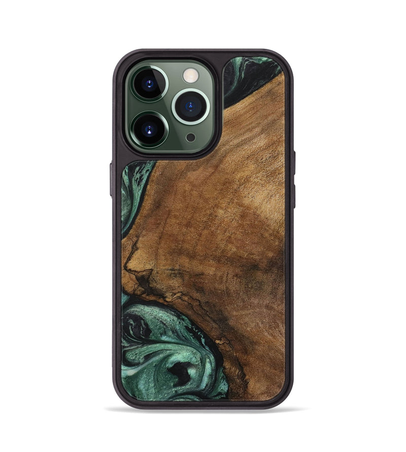 iPhone 13 Pro Wood Phone Case - Elane (Green, 730790)