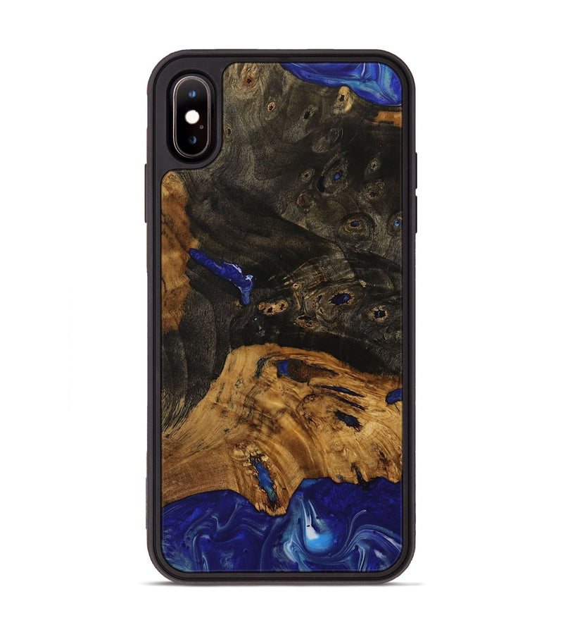 iPhone Xs Max Wood Phone Case - Aditya (Blue, 730795)