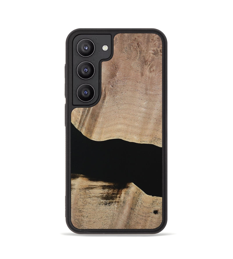 Galaxy S23 Wood Phone Case - Franza (Pure Black, 730798)