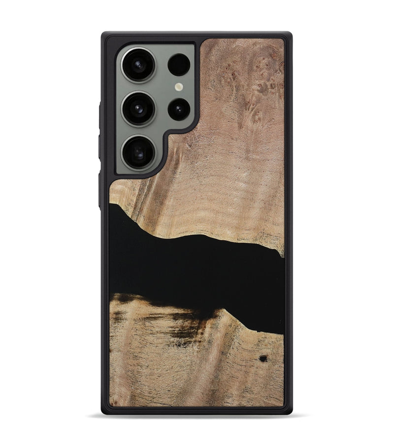 Galaxy S24 Ultra Wood Phone Case - Franza (Pure Black, 730798)