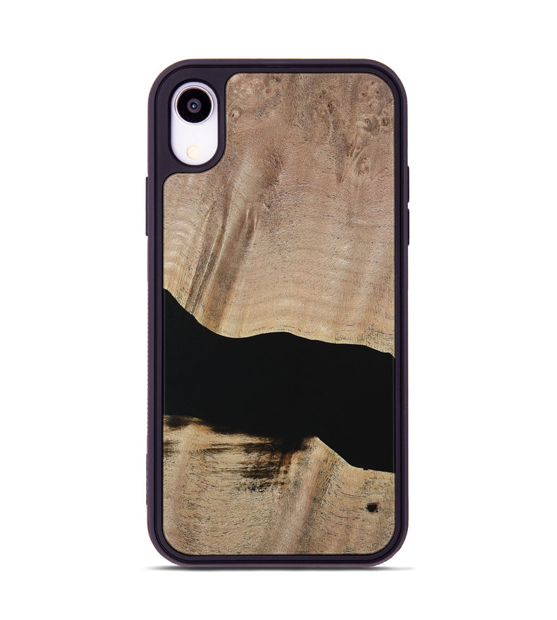 iPhone Xr Wood Phone Case - Franza (Pure Black, 730798)