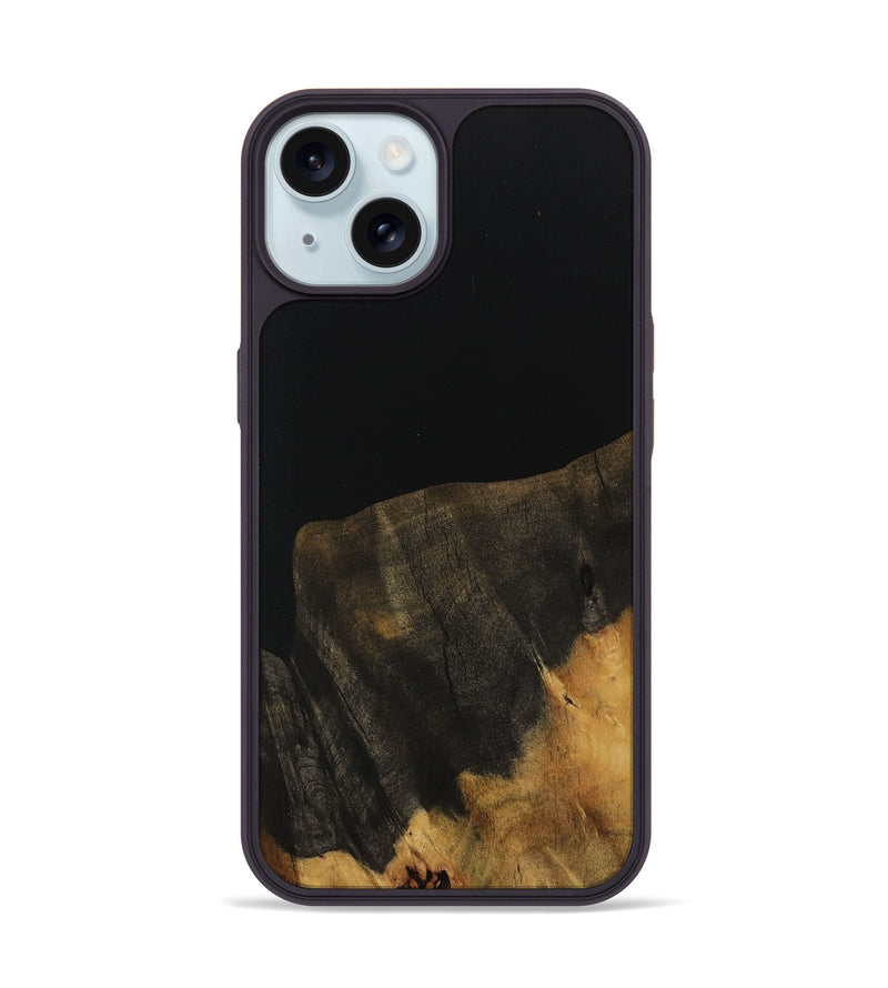 iPhone 15 Wood Phone Case - Russ (Pure Black, 730799)