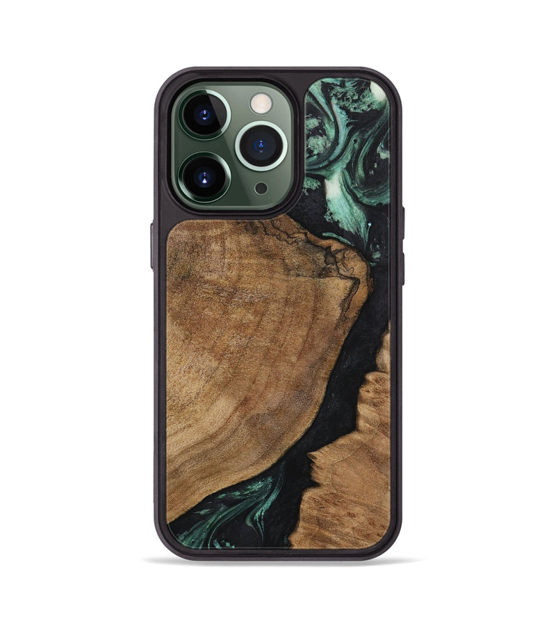 iPhone 13 Pro Wood Phone Case - Roobbie (Green, 730802)