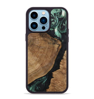 iPhone 14 Pro Max Wood Phone Case - Roobbie (Green, 730802)