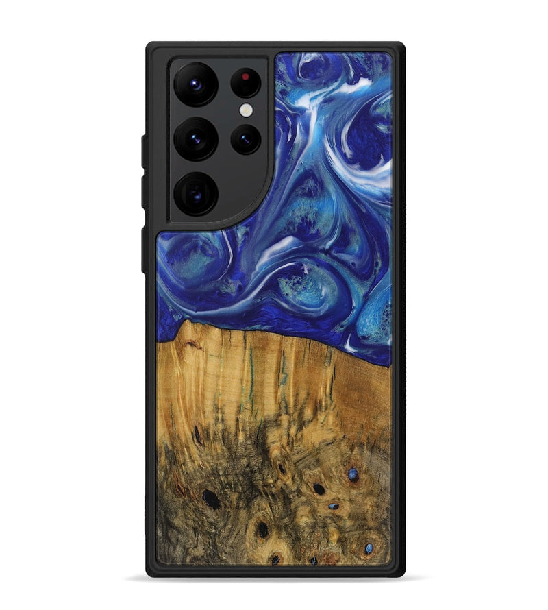 Galaxy S22 Ultra Wood Phone Case - Robena (Blue, 730803)