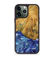 iPhone 13 Pro Max Wood Phone Case - Arah (Blue, 730804)