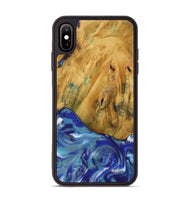 iPhone Xs Max Wood Phone Case - Arah (Blue, 730804)