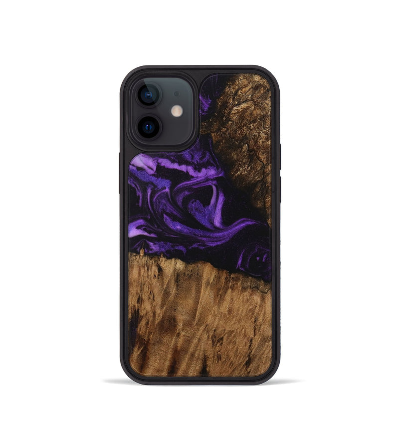 iPhone 12 mini Wood Phone Case - Jacky (Purple, 730806)