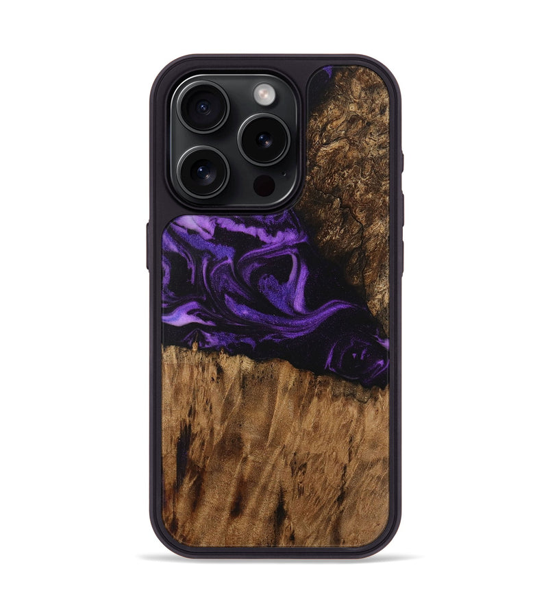 iPhone 15 Pro Wood Phone Case - Jacky (Purple, 730806)