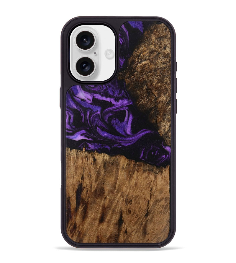 iPhone 16 Plus Wood Phone Case - Jacky (Purple, 730806)