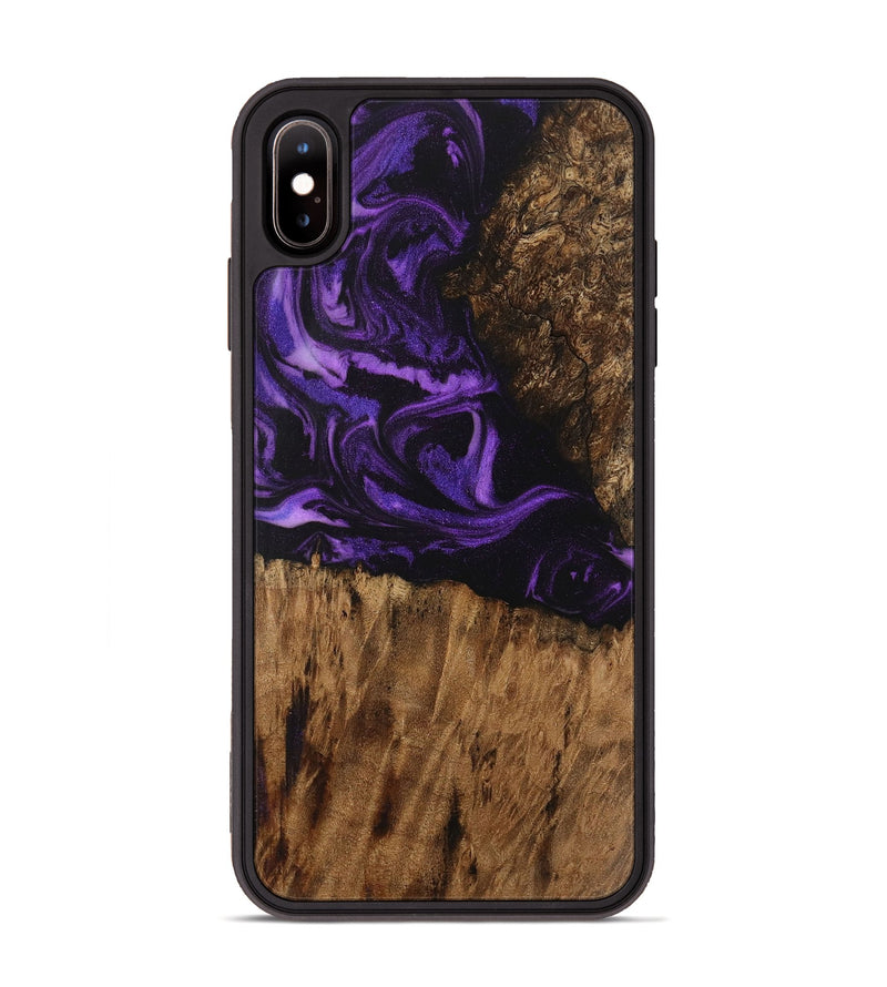 iPhone Xs Max Wood Phone Case - Jacky (Purple, 730806)