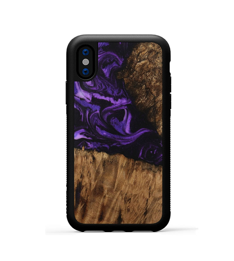 iPhone Xs Wood Phone Case - Jacky (Purple, 730806)