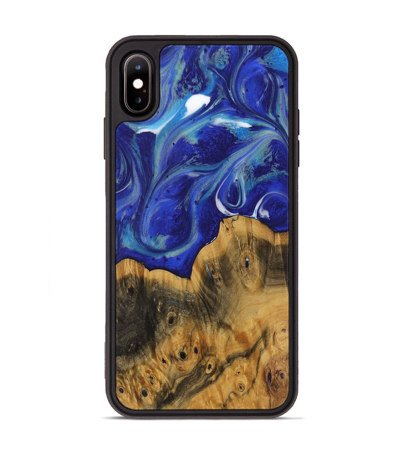 iPhone Xs Max Wood Phone Case - Dedric (Blue, 730809)